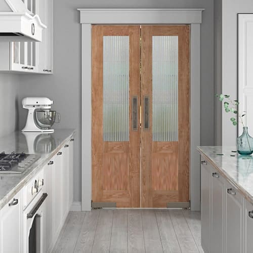 Modern Double Swinging French Doors 